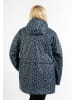 Schmuddelwedda Plus Size Regenmantel Mit Leoprint in Blau Grau Schwarz Leo