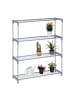 relaxdays Blumenregal in Grau - (B)91 x (H)106 x (T)28 cm