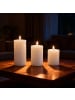 relaxdays 3 x LED Kerzen in Weiß
