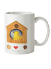 Mr. & Mrs. Panda Kindertasse Vogelhaus Home ohne Spruch in Weiß