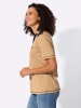 WITT WEIDEN Kurzarmshirt in camel-marine