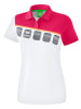 erima 5-C Poloshirt in weiss/love rose/peach