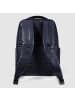 Piquadro Carl Rucksack RFID Schutz Leder 38.5 cm Laptopfach in blue