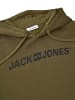Jack & Jones Pullover JJMORTY OLD LOGO SWEAT HOOD SMU in Oliv