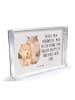 Mr. & Mrs. Panda Acrylrahmen Bären Liebe mit Spruch in Grau Pastell