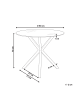 Beliani Esszimmertisch SAVONI in Gold - (W) 90 x (H) 76 x (L) 90 cm