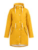 DreiMaster Damen Regenmantel Mit Webpelzfutter in Senf