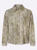 Heine Jersey-Bluse in khaki-sand-bedruckt