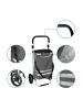 relaxdays Einkaufstrolley in Grau - 45 l