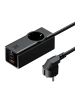 Wisam Steckdosenleiste Schnell-Ladegerät GaN EU 70W, 2x USB-C, 1x USB (schwarz)