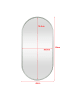 en.casa Wandspiegel Picciano in Grau (H)40cm (B)80cm