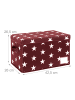 relaxdays Weihnachtskugel-Aufbewahrungsbox "Sterne" in Rot - (B)42,5 x (H)26,5 x (T)26 cm