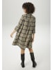 Aniston CASUAL Hemdblusenkleid in helloliv-weiß-oliv-dunkeloliv