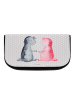 Mr. & Mrs. Panda Make-Up Tasche Axolotl Liebe ohne Spruch in Grau Pastell