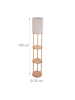 relaxdays Stehlampe in Natur/ Weiß - (H)180 x Ø30 cm