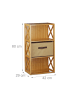 relaxdays 6 x Regal Ablage in Natur-Braun - (B)42 x (H)80 x (T)29 cm