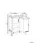 Beliani Wäschekorb TOROTAL in Weiß/Braun - (W) 94 x (H) 78 x (L) 33 cm