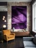 KADIMA DESIGN Teppich Kurzflor Waschbar Abstrakt ASPEN Strapazierfähig OEKO-TEX in Violett
