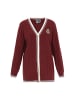 DreiMaster Maritim Cardigan in wine red navy offwhite