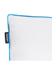 Beliani Kissen ANETO in Weiß/Blau - (W) 80 x (H) 5 x (L) 80 cm