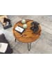 FineBuy Couchtisch in Braun / Sheesham / 60x60x45