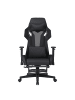 home24 home24 Gamingchair aus Kunststoff und Textil in Schwarz - 74 x 71 x 122 cm in Anthrazit / Schwarz