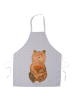 Mr. & Mrs. Panda Arbeitsschürze Bär Dankbar ohne Spruch in Grau Pastell