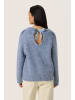 Soaked in Luxury Strickpullover SLPleoni Lockere Passform in Bijou Blue Melange