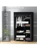 HOMCOM Stoffschrank-103L x 43B x 162,5H cm-Schwarz