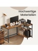 VASAGLE Computertisch Barnet in Braun - (B)120 x (H)76 x (T)80 cm