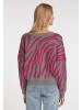 myMo Damen Strickpullover in Grau Pink