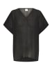 ICHI Kurzarm-Bluse IHBRIELLA Loose fit in Black solid