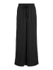 Vila Stoff Hose mit Verstellbarem Bund Palazzo Style in Schwarz