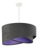 Licht-Erlebnisse Pendelleuchte Ø 50 x (T)107 cm in Weiß Dunkelgrau Lila
