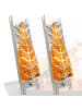 eluno Flammlachshalter 2er Set aus Edelstahl, ca. 16 x 60 x 4 cm (B/H/T)