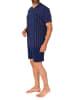 NORMANN Schlafanzug kurzarm Shorty Pyjama Streifen - 72124 in rot