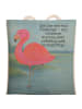 Mr. & Mrs. Panda Tote Bag Flamingo Classic Design mit Spruch in Weiß