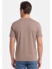 Casa moda T-Shirt Basic in Weiß / beige / schwarz