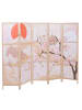 MCW Paravent O70, Naturmotive 170x227cm, Kirschblüten
