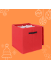 relaxdays Weihnachtskugel-Aufbewahrungsbox in Rot - (B)36,5 x (H)40 x (T)36,5 cm