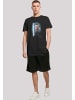 F4NT4STIC Long Cut T-Shirt 'Star Wars Last Jedi Rey Brushed' in schwarz