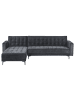 Beliani 2-tlg Ecksofa ABERDEEN in Schwarz