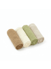 Räuberella Spucktücher 4er-Pack  in Braun, Creme, Hellgrün, Beige - 60 x 60cm