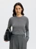 SELECTED FEMME Langarm Strickpullover in Medium Grey Melange
