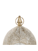 Beliani Laterne LAESO in Gold/Weiß - (W) 24 x (H) 33 x (L) 24 cm