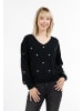 myMo Damen Strickpullover in Schwarz