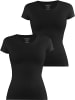 Janice 2 x Damen T-Shirt Nysa in Schwarz