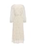 LYNNEA Women Dress in Cream Blue