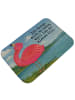 Mr. & Mrs. Panda Badvorleger Flamingo Stolz Design mit Spruch in Weiß