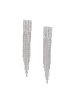faina Women Tassel Earrings in Silver White